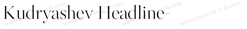 Kudryashev Headline字体转换